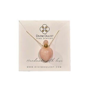 Collana in quarzo rosa